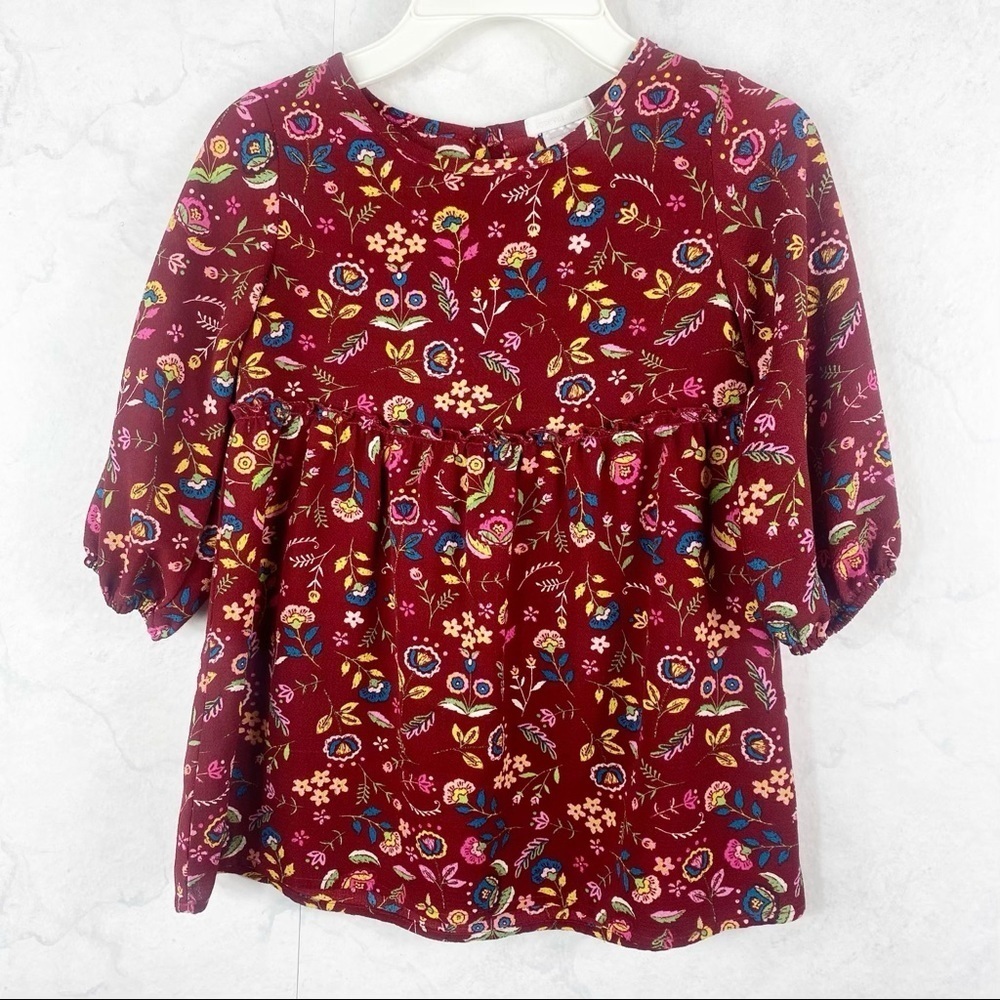 [Forever Me] Red Floral Shirt